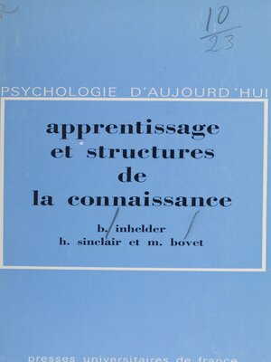 cover image of Apprentissage et structures de la connaissance